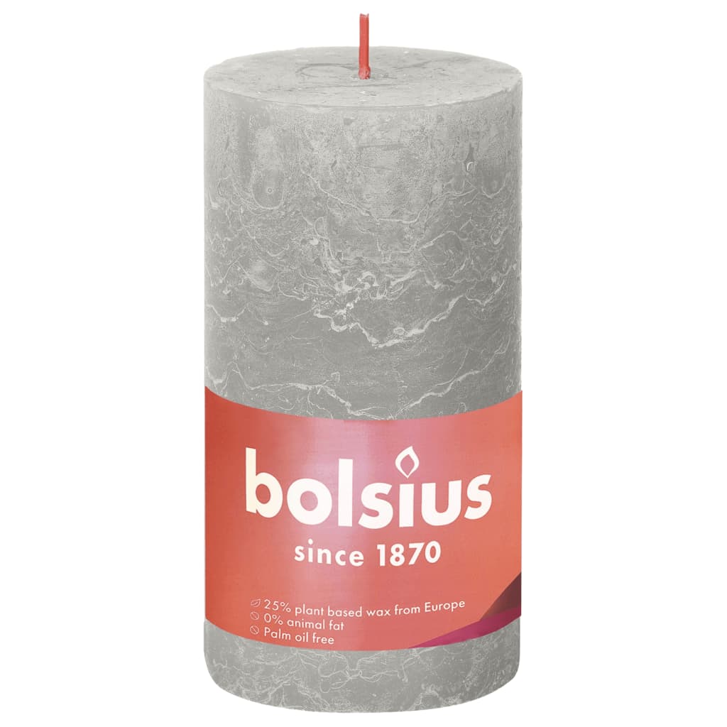 Bolsius Bolsius Stollen Shine 4 St Rustic 130x68 mm Sandy Gray