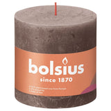 Bolsius Bolsius Stollen Shine 3 St Rustic 100x100 mm Rustic Taupe