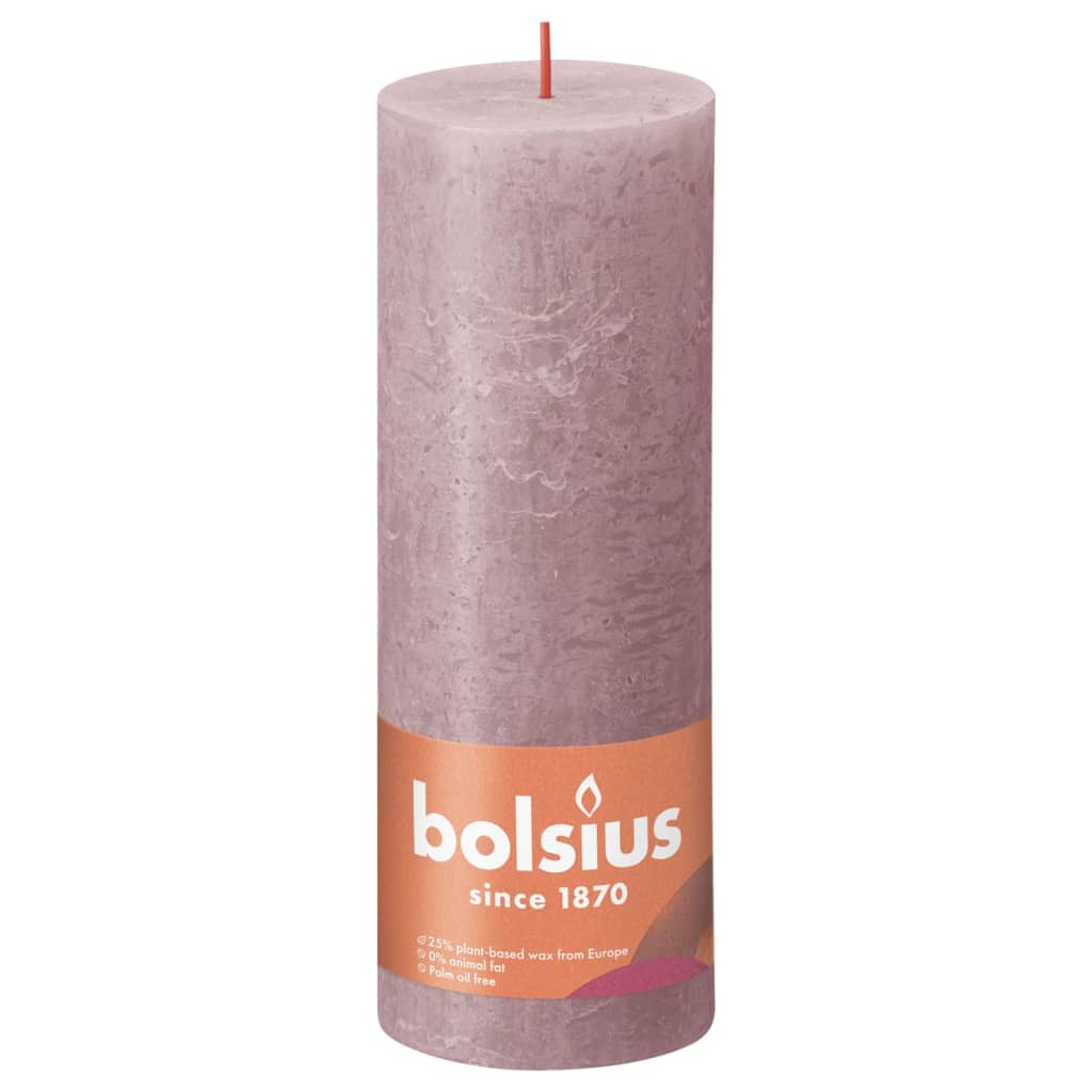 Bolsius Bolsius Stollen Shine 4 St Rustiek 190x68 mm Ash Rose