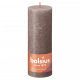 Bolsius Bolsius Stollen SHINE 4 ST Rustic 190x68 mm Rustic Taupe