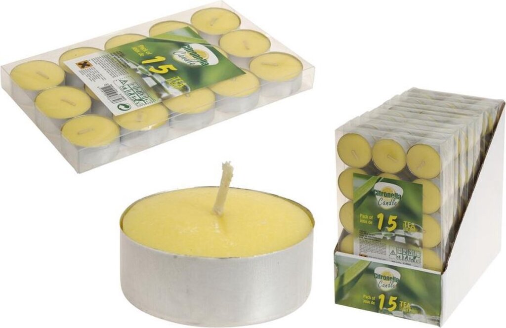 Pro Garden Adventure Goods Candele di citronella aromatica 15 pezzi