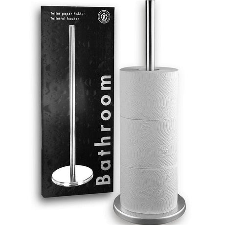Basic toiletrolhouder staand rvs 45 cm