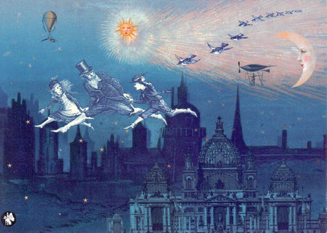 Prentbriefkaart cd01: night flight. 6 st | 6 stuks