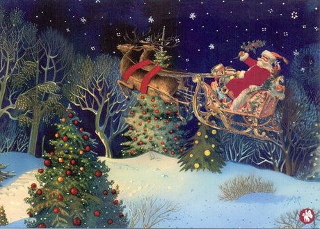 Prentbriefkaart cd09: christmas sle 6 st | 6 stuks