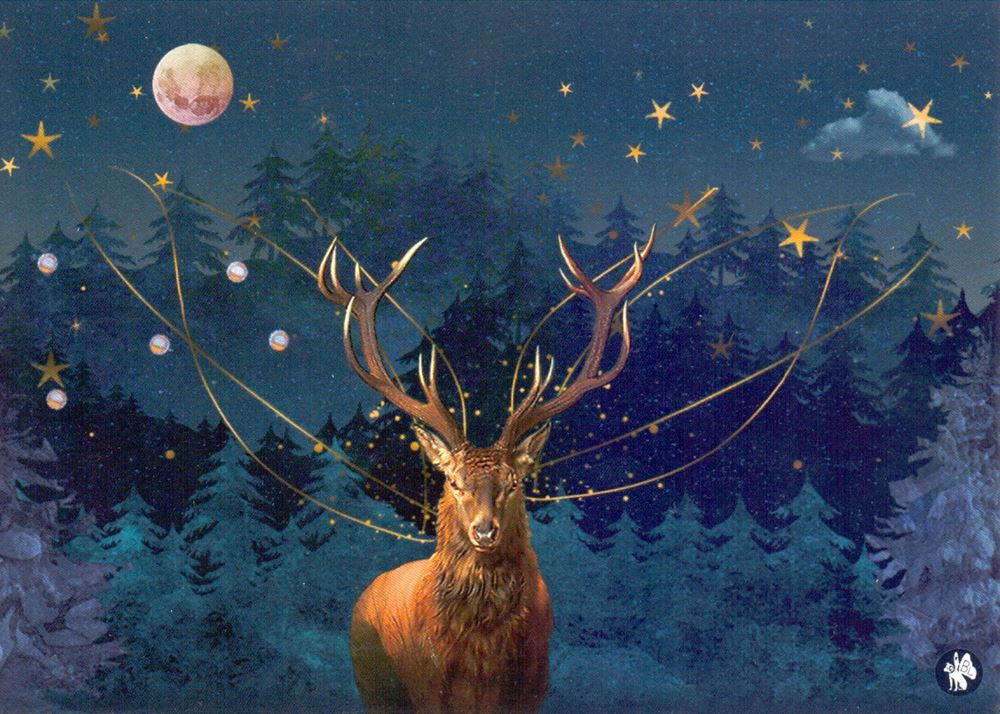 Prentbriefkaart cd10: christmas dee 6 st | 6 stuks