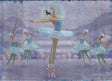Glitter juwelendoosje met muziek. zwanen