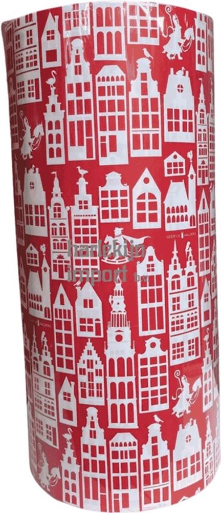 Rol kadopapier sint rood. 30 cm. 200 met