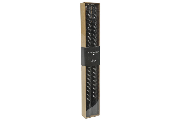 Countryfield dinerkaars twirly 30cm 2 stuks - zwart