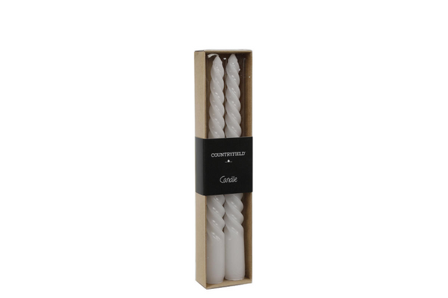 Countryfield dinerkaars twirly 20cm 2 stuks - wit
