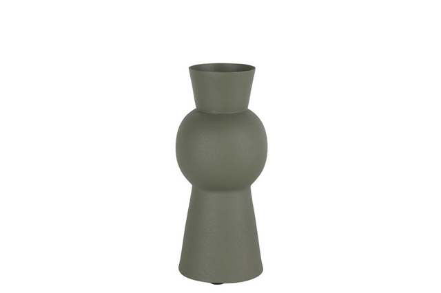 Countryfield vaas andor s metaal leger groen 21cm
