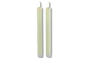 Countryfield led dinerkaars rustiek l 24cm 2 stuks - creme