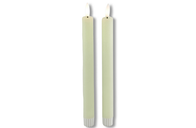 Countryfield led dinerkaars rustiek l 24cm 2 stuks - creme