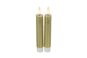 Countryfield led dinerkaars s 15cm 2 stuks - goud