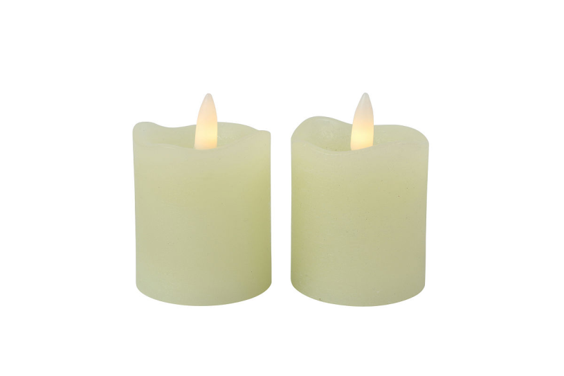 Countryfield led stompkaars antiek 5x7cm 2 stuks - creme