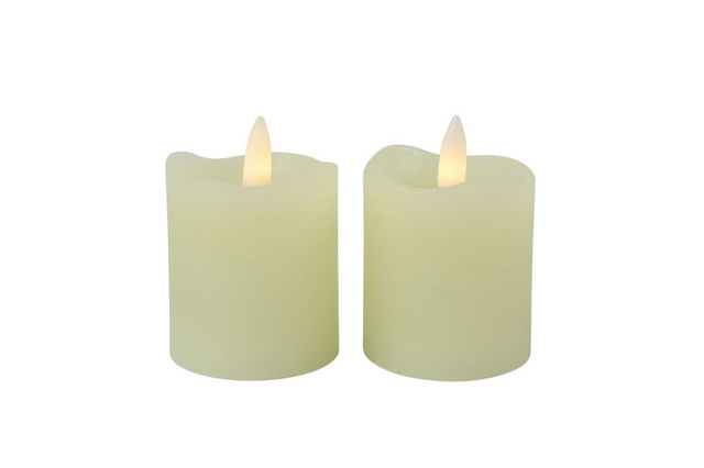 Countryfield led stompkaars antiek 5x7cm 2 stuks - creme