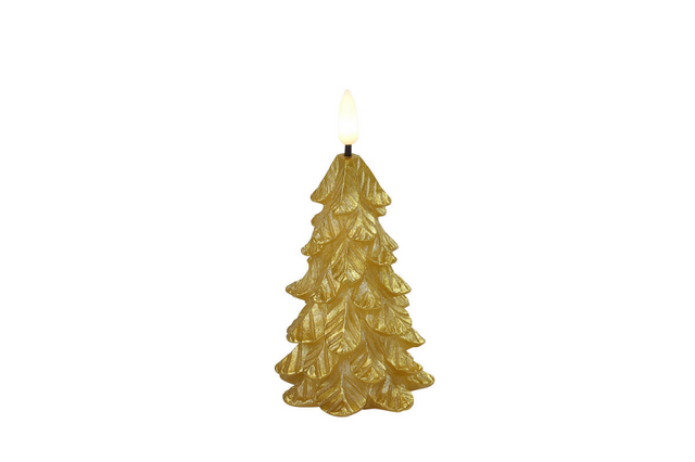 Countryfield led kerstboomkaars s 7x14cm - goud