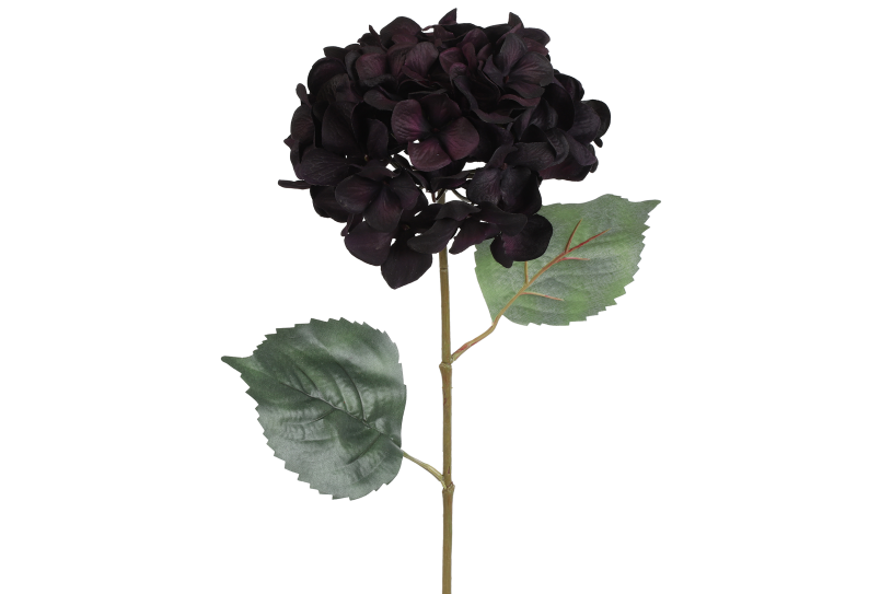 Countryfield kunstbloem hydrangea zwart paars 68cm
