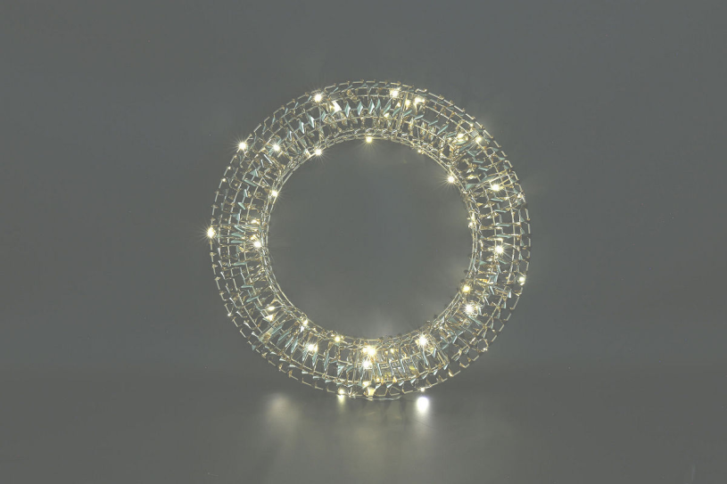 Countryfield kerstkrans led bling m 8x40x40cm - goud