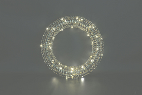 Countryfield kerstkrans led bling m 8x40x40cm - goud
