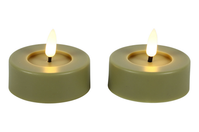 Countryfield led theelicht maxi rustiek 6,7cm 2 stuks - goud