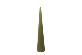Countryfield led kegelkaars rustiek 5x5x29,5cm - beige