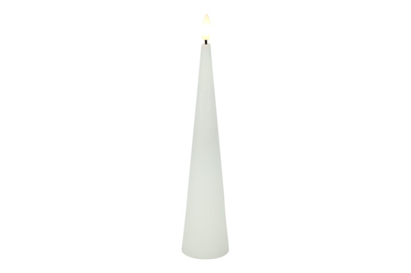 Countryfield led kegelkaars rustiek 5x5x25cm - wit