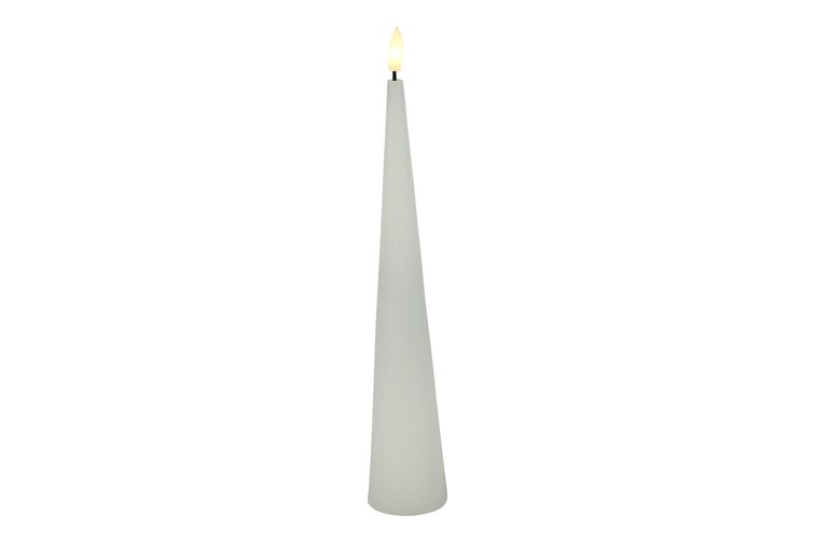Countryfield led kegelkaars rustiek 5x5x29,5cm - wit