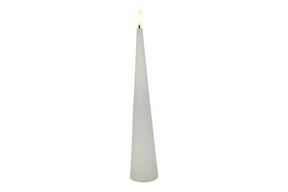 Countryfield led kegelkaars rustiek 5x5x29,5cm - wit