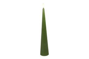 Countryfield led kegelkaars rustiek 5x5x29,5cm - l.groen