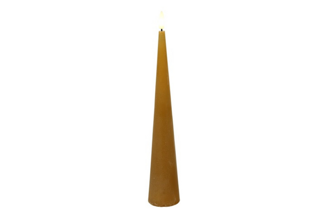 Countryfield led kegelkaars rustiek 5x5x25cm - amber