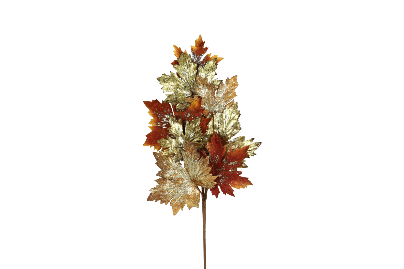 Countryfield kunstbloem acer s glitter goud bruin 68cm