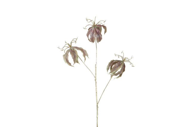 Countryfield kunstbloem gloriosa s champagne goud 83cm