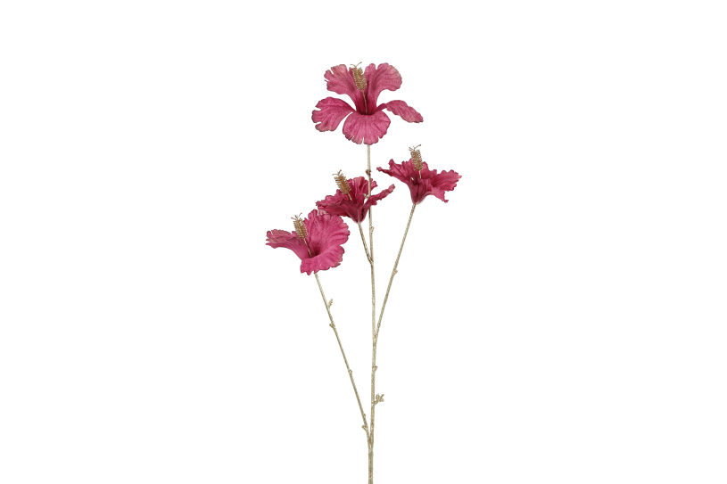 Countryfield kunstbloem hibiscus m d.rose goud 81cm