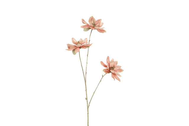 Countryfield kunstbloem magnolia s roze goud 81cm