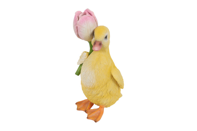 Countryfield eend m tulipa veelkleurig 10x9,5x19,5cm