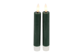Countryfield led dinerkaars rustiek s 15cm 2 stuks - donk. g