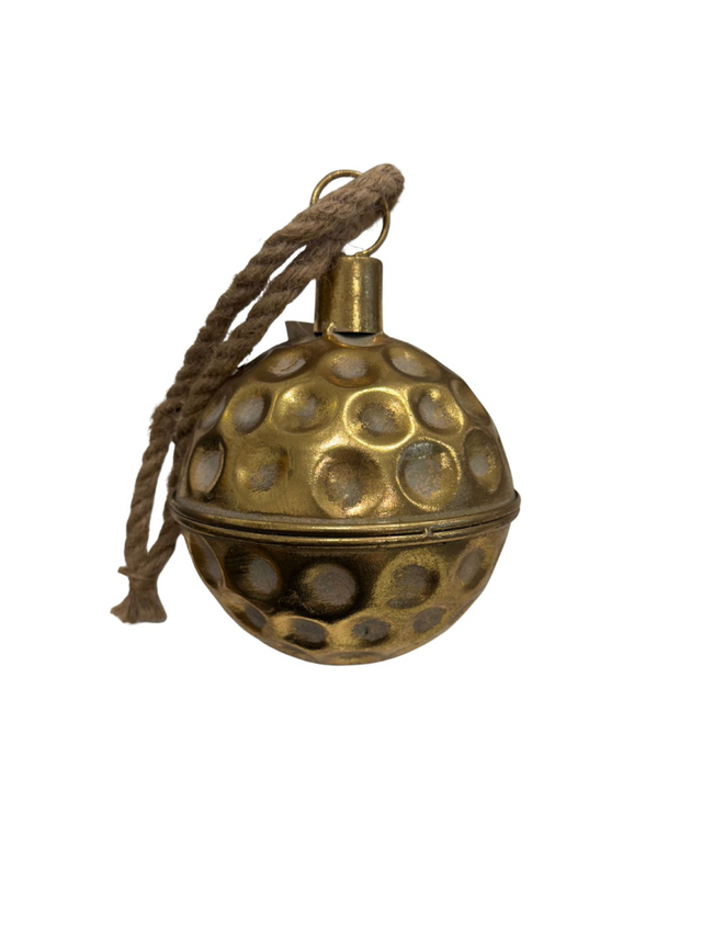Countryfield decoratieve bal met bellen goud 15cm