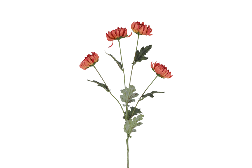 Countryfield kunstbloem chrysanthemum x4 roze 84cm