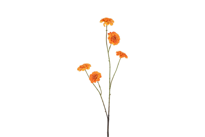 Countryfield kunstbloem zinnia s oranje 10x6x88cm