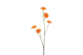 Countryfield kunstbloem zinnia s oranje 10x6x88cm