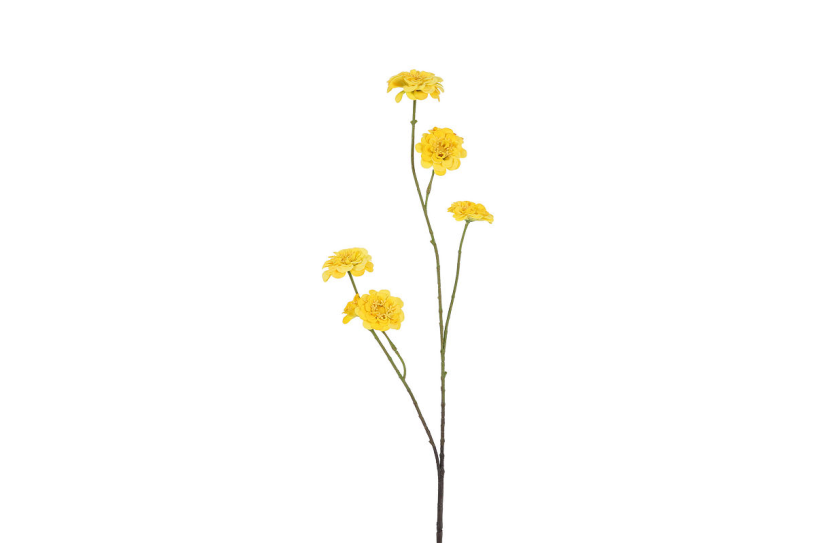 Countryfield kunstbloem zinnia s geel 10x6x88cm