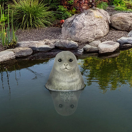 Countryfield zeehond siebert grijs polystone drijvend 14,5x13,5x13,5cm