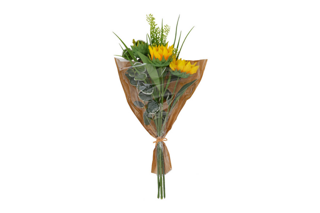Countryfield kunstboeket helianthus geel 15x15x60cm