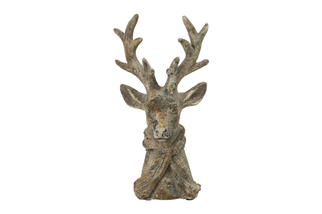 Countryfield hert m sjaal percy s 12x9,5x23cm - grijs