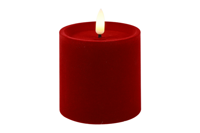 Countryfield led stompkaars velvet s 7,5x7,5x7,5cm - rood