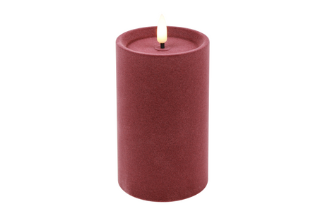 Countryfield led stompkaars velvet l 7,5x7,5x12,5cm - roze