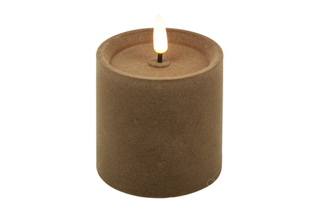 Countryfield led stompkaars velvet s 7,5x7,5x7,5cm - taupe