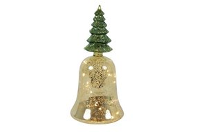 Countryfield led kerstbel jolie m 12x12x25,5cm - goud