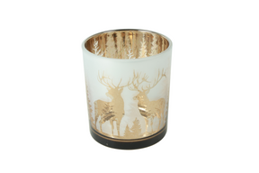 Countryfield theelichthouder pines s 7x7x8cm - goud