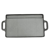 Vidaxl grillplaat gietijzer dubbelzijdig 38x23 cm 2 st